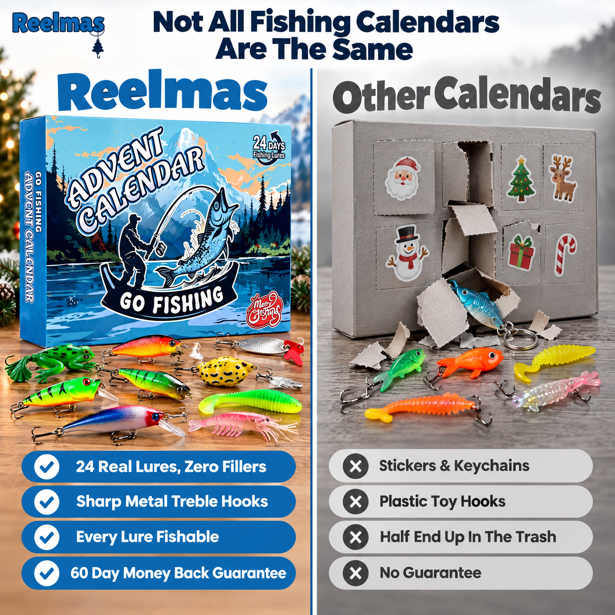 Reelmas vs other fishing calendars comparison